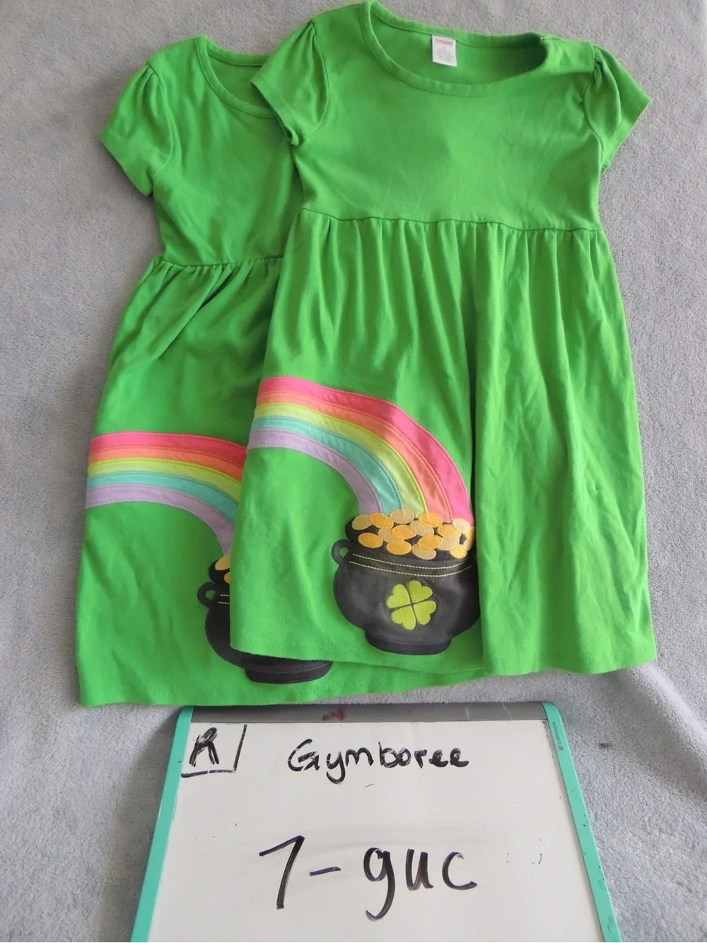 Gymboree Lime Green Rainbow Pot of Gold Dress